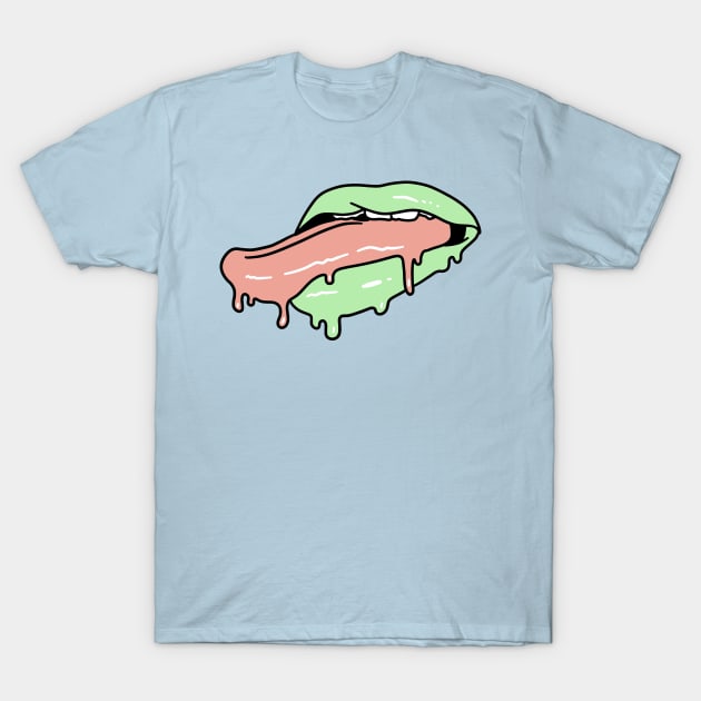 Slimy Tongue and Lips T-Shirt by saradaboru